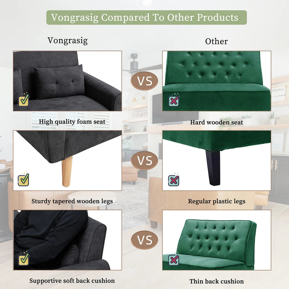Modern Loveseat Sofa - Wooden bazar