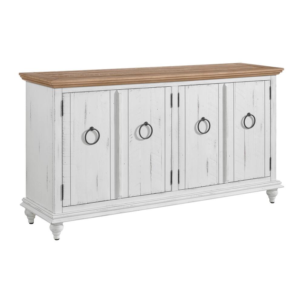 Ergert Solid Wood 65" TV Stand Console - Wooden bazar