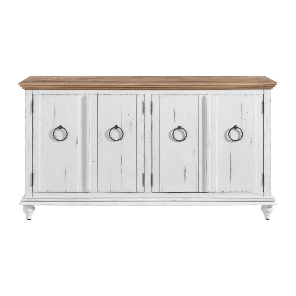 Ergert Solid Wood 65" TV Stand Console - Wooden bazar