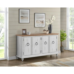 Ergert Solid Wood 65" TV Stand Console - Wooden bazar