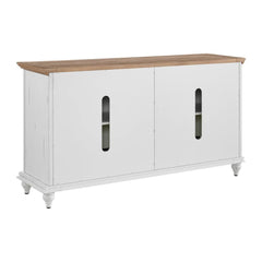Ergert Solid Wood 65" TV Stand Console - Wooden bazar