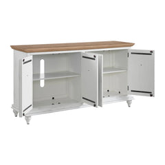Ergert Solid Wood 65" TV Stand Console - Wooden bazar