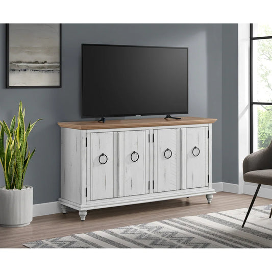 Ergert Solid Wood 65" TV Stand Console - Wooden bazar