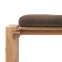 Sanikira Genuine Leather Upholstered Bench