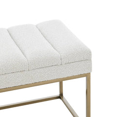 Larshima Polyester Upholstered Bench - Wooden Bazar