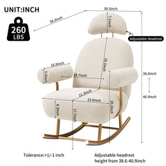 Xaaslio Stylish Arm Rocking Chair - Wooden bazar