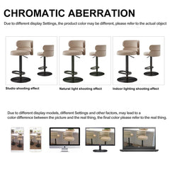 Giacamoz Adjustable Height Swivel Velvet Counter and Bar stool in Stainless Steel