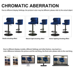 Giacamoz Adjustable Height Swivel Velvet Counter and Bar stool in Stainless Steel