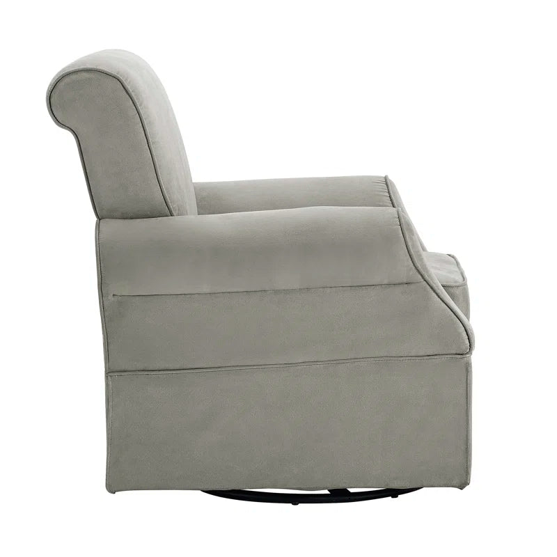 Jawqer Upholstered Swivel Glider - Wooden bazar