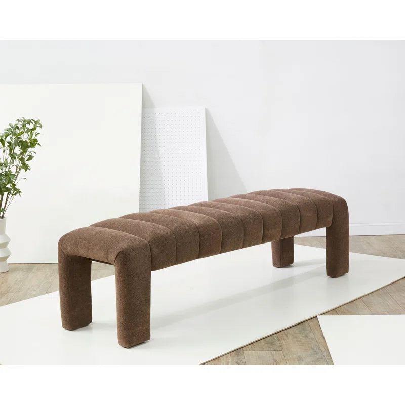 Salinoster Upholstered Bench - Wooden Bazar