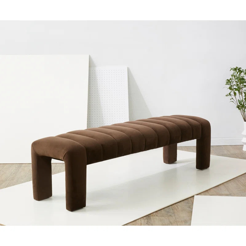 Salinoster Upholstered Bench - Wooden Bazar