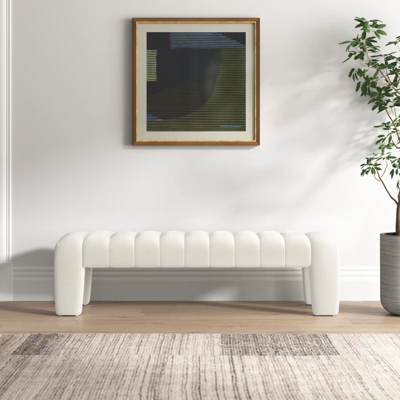Salinoster Upholstered Bench - Wooden Bazar
