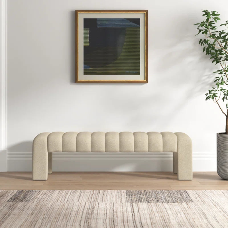 Salinoster Upholstered Bench - Wooden Bazar