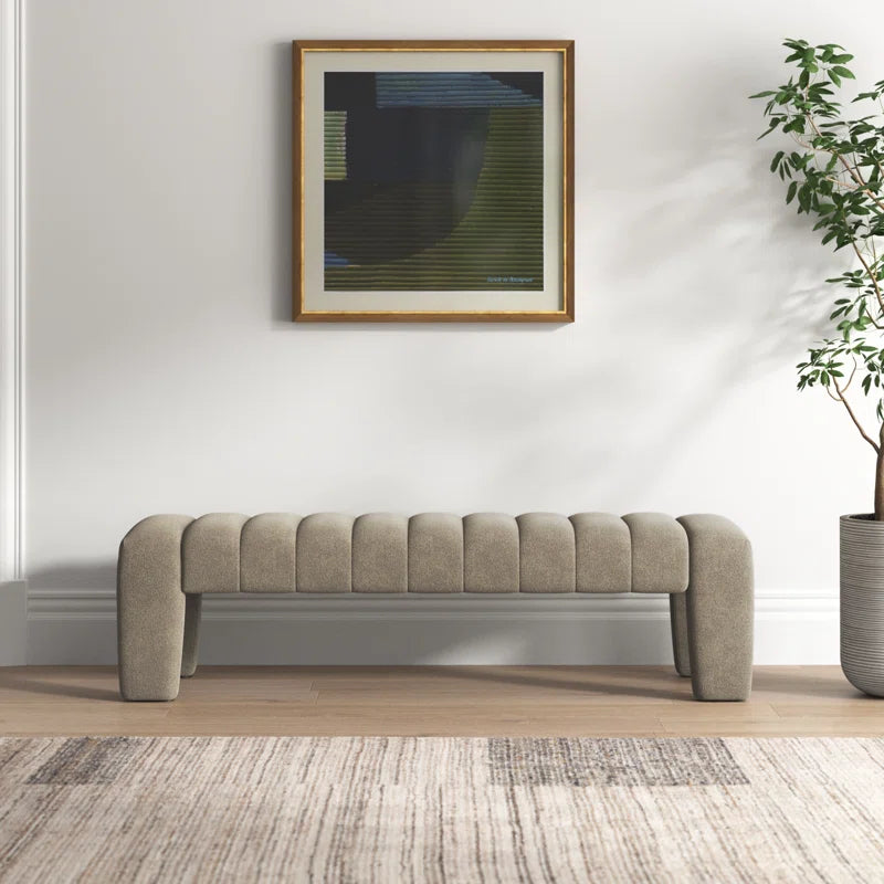 Salinoster Upholstered Bench - Wooden Bazar