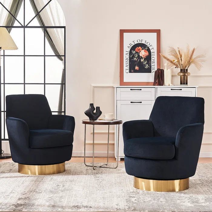 Shalimaar Upholstered Swivel Armchair (Set of 2)