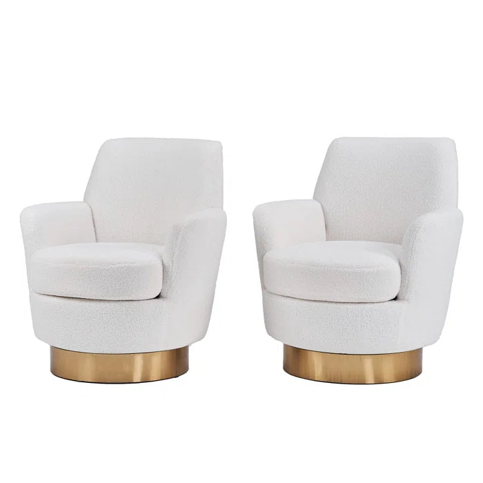 Shalimaar Upholstered Swivel Armchair (Set of 2)