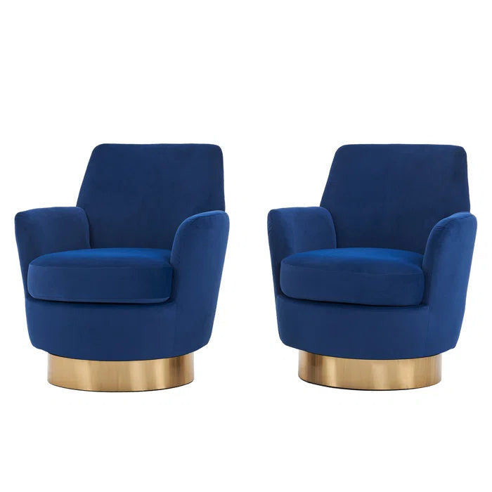 Shalimaar Upholstered Swivel Armchair (Set of 2)