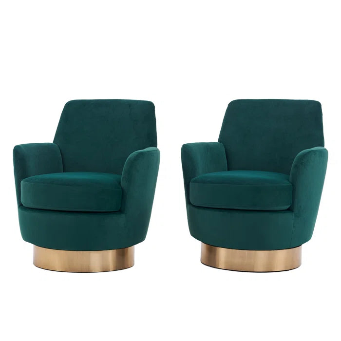 Shalimaar Upholstered Swivel Armchair (Set of 2)