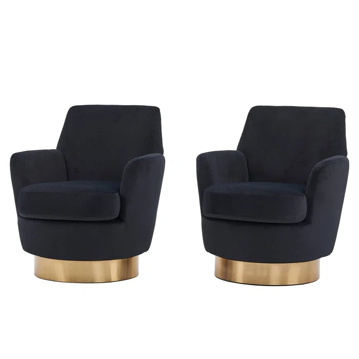 Shalimaar Upholstered Swivel Armchair (Set of 2)