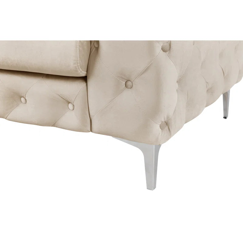 Grafordo 4 - Piece Velvet Living Room Luxury Sofa Set