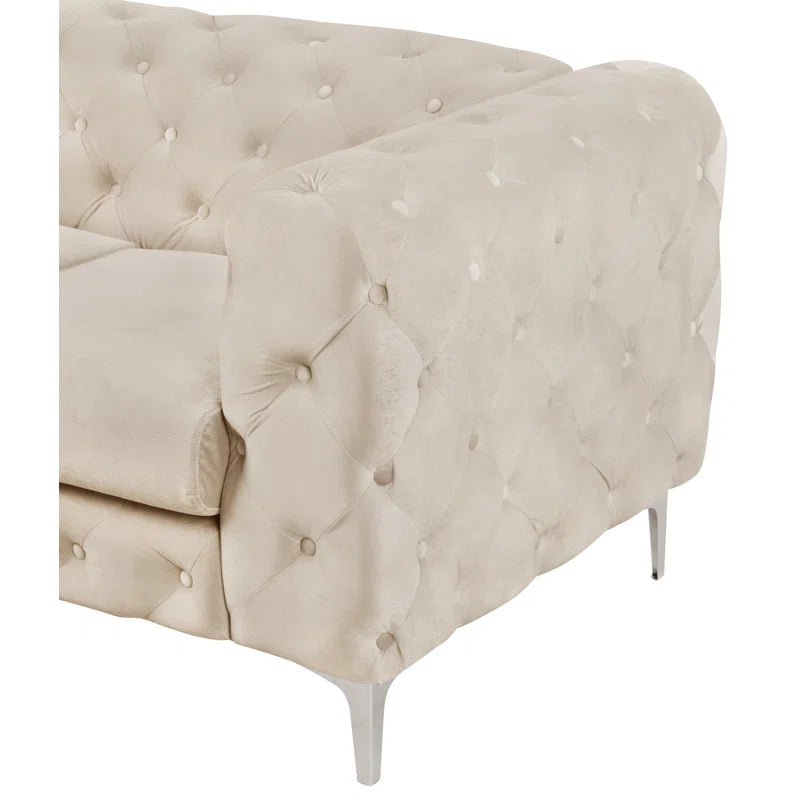 Grafordo 4 - Piece Velvet Living Room Luxury Sofa Set