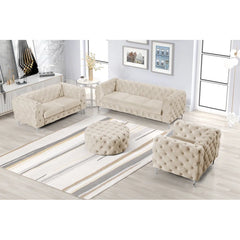 Grafordo 4 - Piece Velvet Living Room Luxury Sofa Set