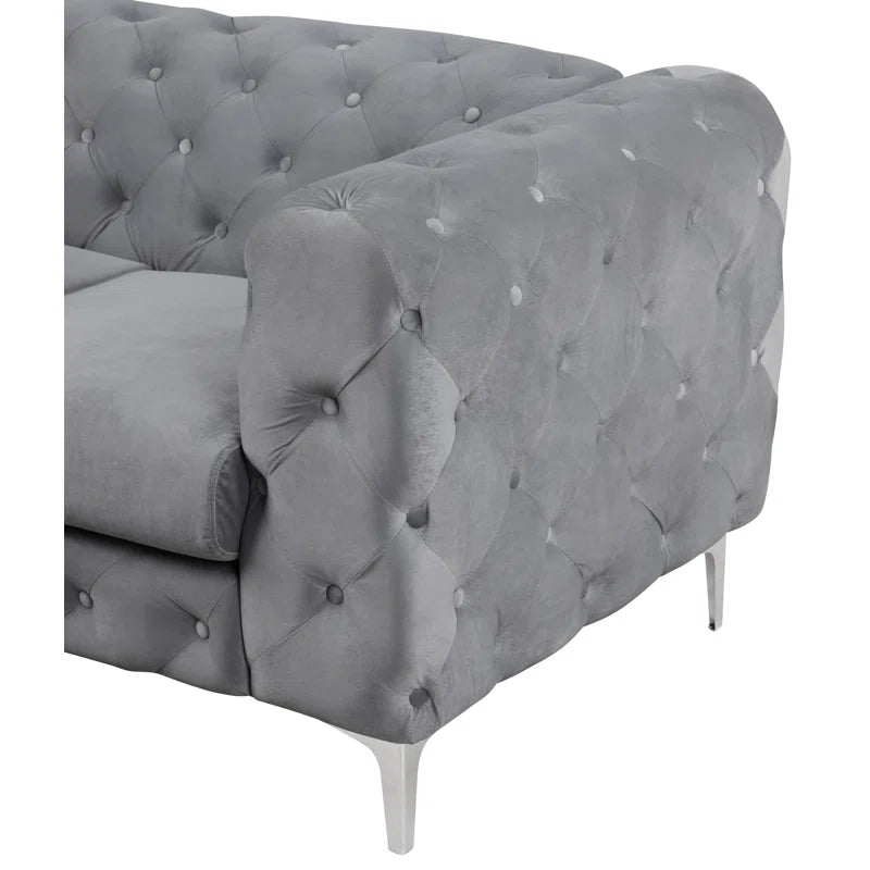 Grafordo 4 - Piece Velvet Living Room Luxury Sofa Set