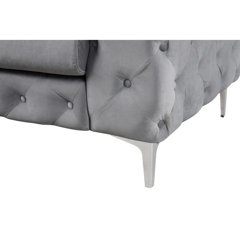 Grafordo 4 - Piece Velvet Living Room Luxury Sofa Set