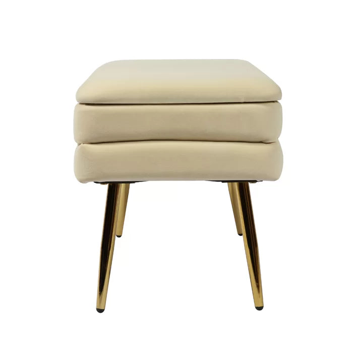 Kiuen Polyester Upholstered Storage Bench - Wooden bazar