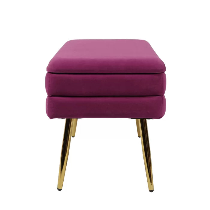 Kiuen Polyester Upholstered Storage Bench - Wooden bazar