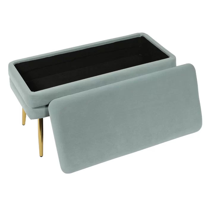 Kiuen Polyester Upholstered Storage Bench - Wooden bazar