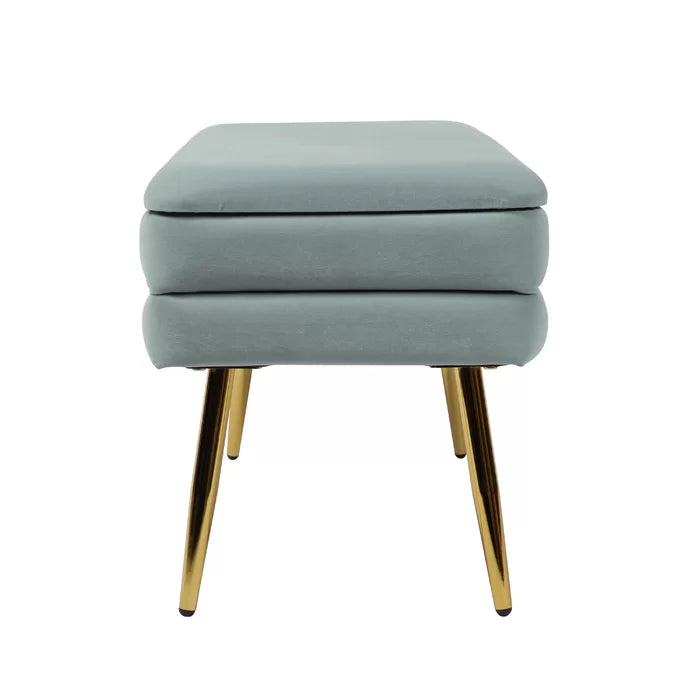 Kiuen Polyester Upholstered Storage Bench - Wooden bazar