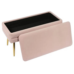 Kiuen Polyester Upholstered Storage Bench - Wooden bazar