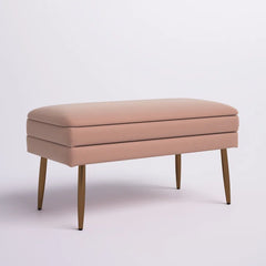 Kiuen Polyester Upholstered Storage Bench - Wooden bazar