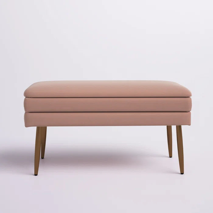 Kiuen Polyester Upholstered Storage Bench - Wooden bazar