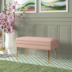 Kiuen Polyester Upholstered Storage Bench - Wooden bazar