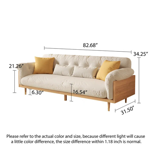 Cotton Linen Fabric Sofa – Breathable & Comfortable