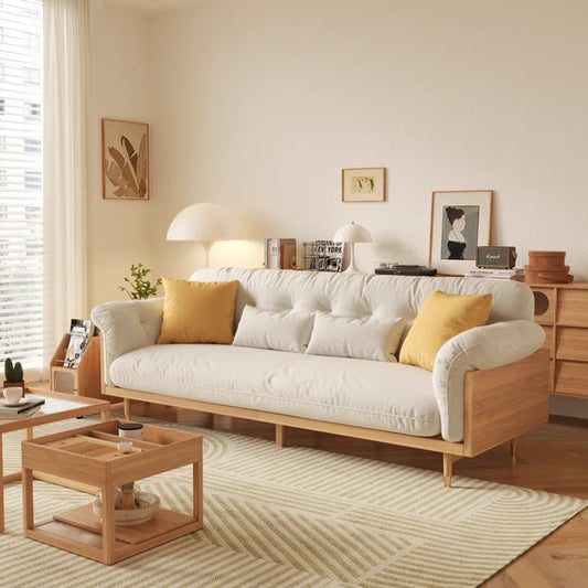 Cotton Linen Fabric Sofa – Breathable & Comfortable
