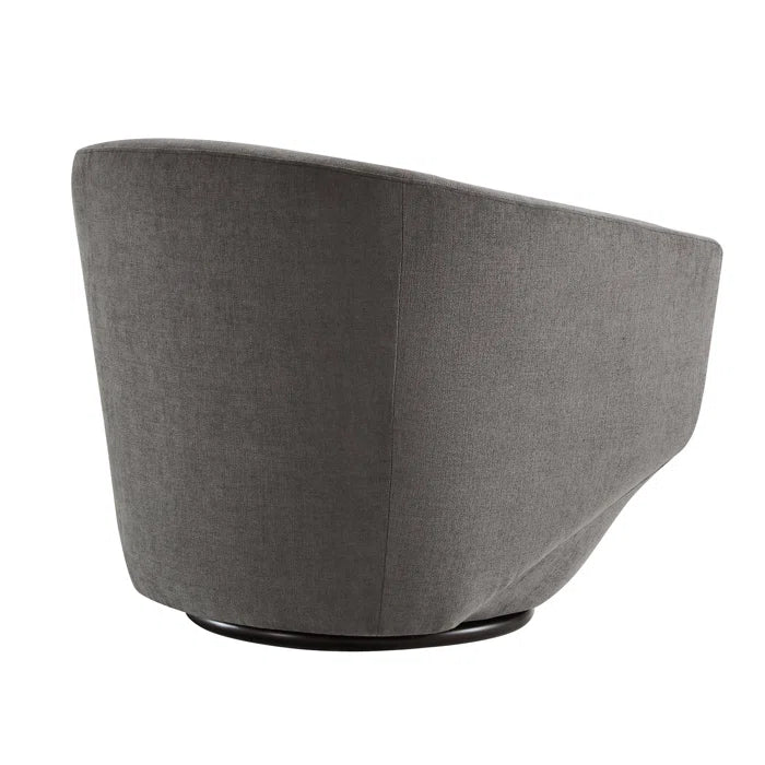 Stenly MOdern  Upholstered Swivel Barrel Chair - Wooden bazar