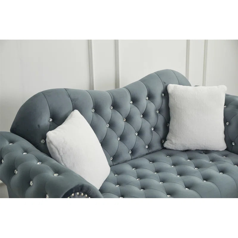 Hedere 2 - Piece Velvet Living Room Luxury Sofa Set