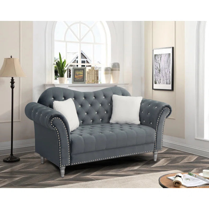 Hedere 2 - Piece Velvet Living Room Luxury Sofa Set