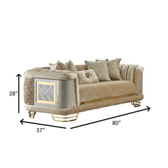 Heinkea 4 - Piece Velvet Living Room Luxury Sofa Set