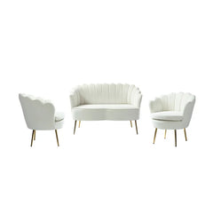 Hendrixo 3 - Piece Velvet Living Room Luxury Sofa Set