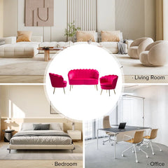 Hendrixo 3 - Piece Velvet Living Room Luxury Sofa Set