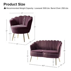 Hendrixo 3 - Piece Velvet Living Room Luxury Sofa Set