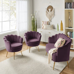 Hendrixo 3 - Piece Velvet Living Room Luxury Sofa Set