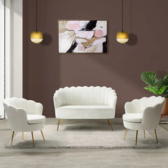 Hendrixo 3 - Piece Velvet Living Room Luxury Sofa Set