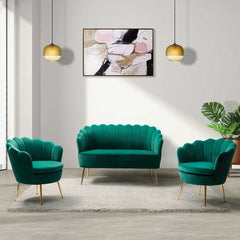 Hendrixo 3 - Piece Velvet Living Room Luxury Sofa Set