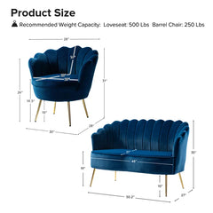 Hendrixo 3 - Piece Velvet Living Room Luxury Sofa Set