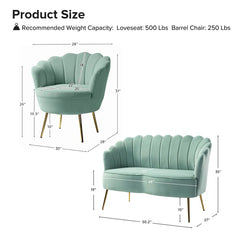 Hendrixo 3 - Piece Velvet Living Room Luxury Sofa Set